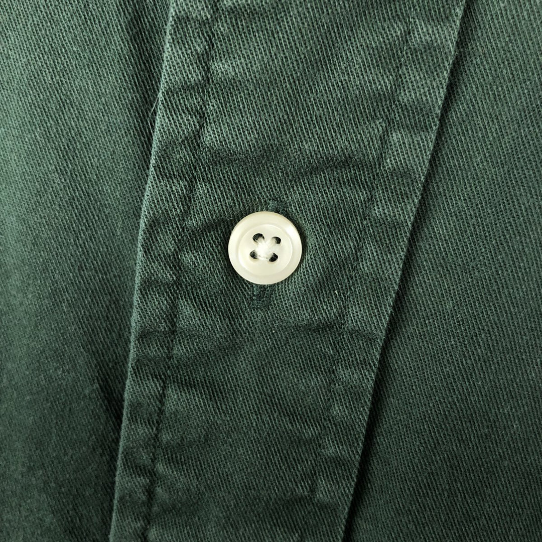 Ralph Lauren BLAIRE long sleeve button down shirt, men's size L cotton green type Vintage Second Hand