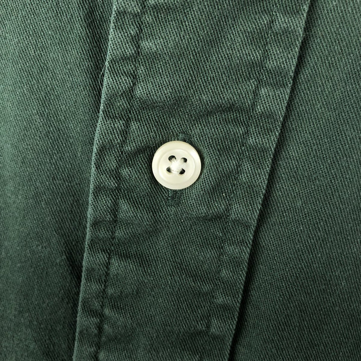 Ralph Lauren BLAIRE long sleeve button down shirt, men's size L cotton green type Vintage Second Hand