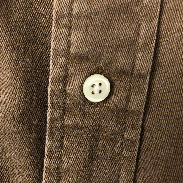Ralph Lauren BLAIRE long sleeve button down shirt, men's XL size cotton brown type Vintage Second Hand
