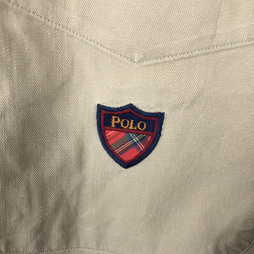 Ralph Lauren BLAKE long sleeve button down shirt, men's size L cotton Beige type Vintage Second Hand