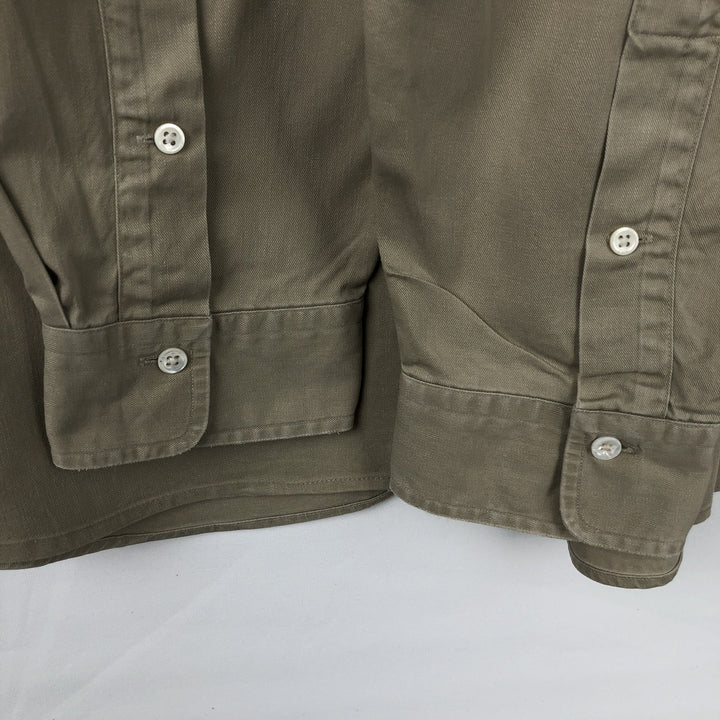 Ralph Lauren BLAKE long sleeve button down shirt, men's size L cotton Beige type Vintage Second Hand