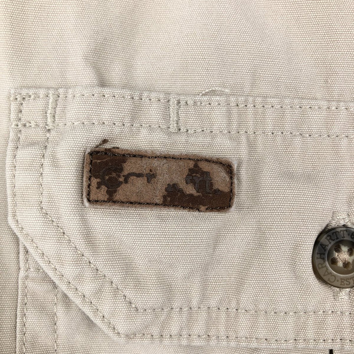 Carhartt short sleeve work shirt, size L for men cotton Beige type Vintage Second Hand