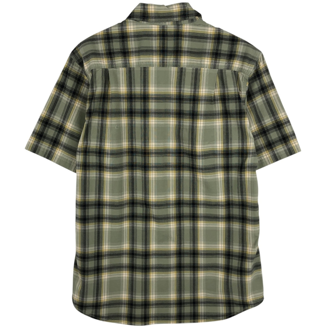 Carhartt Relaxed Fit Check Pattern Short Sleeve Work Shirt, Men's Medium cotton Khaki type Vintage Second Hand