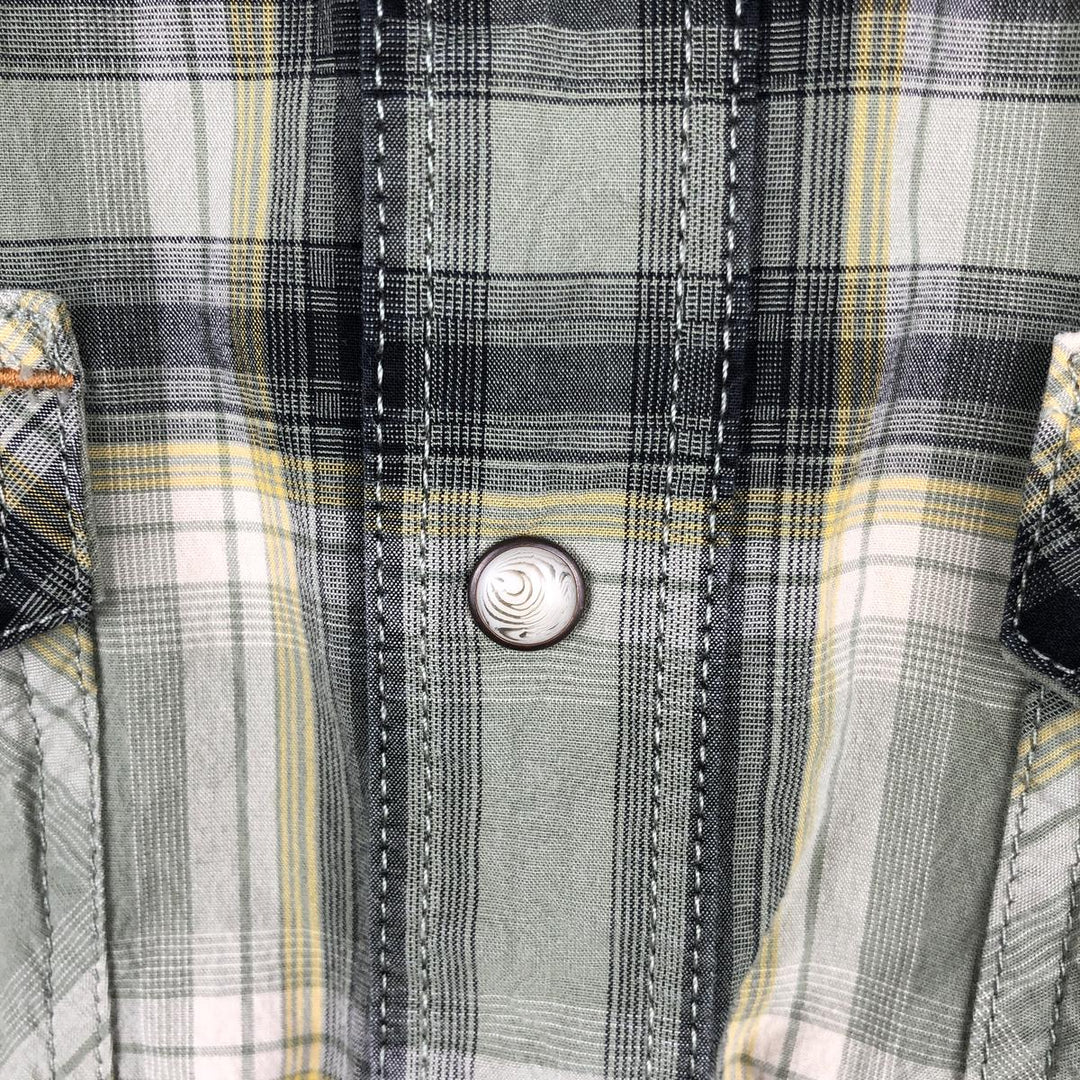 Carhartt Relaxed Fit Check Pattern Short Sleeve Work Shirt, Men's Medium cotton Khaki type Vintage Second Hand