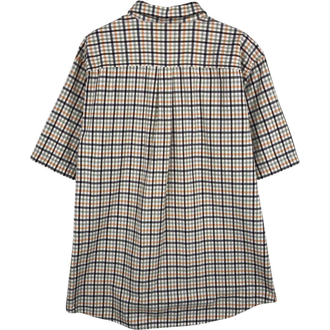 Carhartt RELAXED FIT Check Pattern Button-down Short Sleeve Work Shirt, Men's XL cotton white type Vintage Second Hand