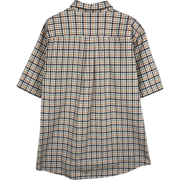 Carhartt RELAXED FIT Check Pattern Button-down Short Sleeve Work Shirt, Men's XL cotton white type Vintage Second Hand