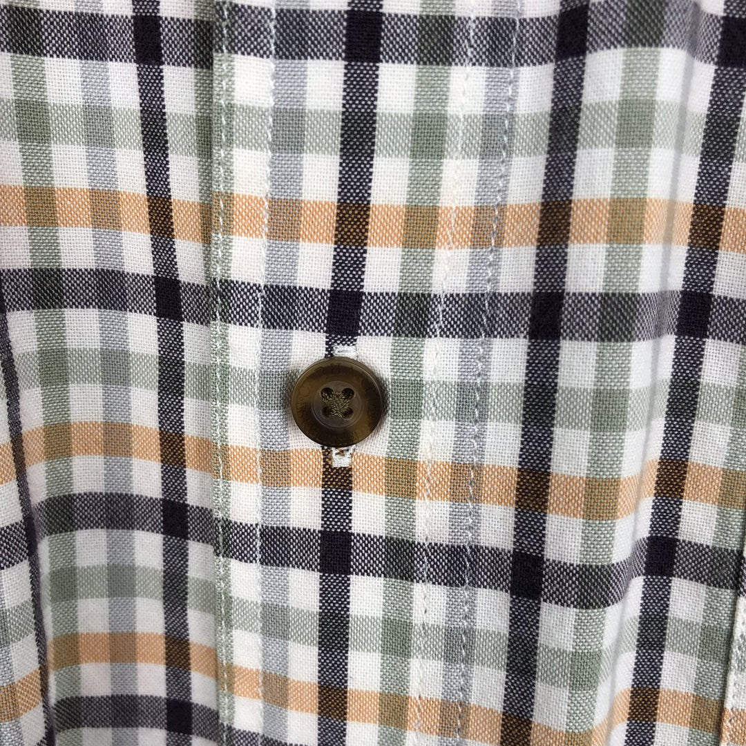 Carhartt RELAXED FIT Check Pattern Button-down Short Sleeve Work Shirt, Men's XL cotton white type Vintage Second Hand