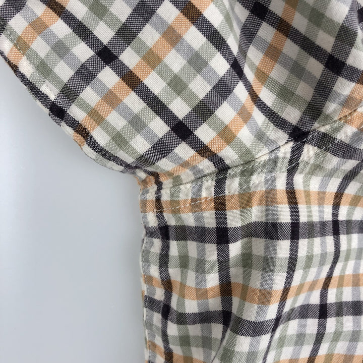 Carhartt RELAXED FIT Check Pattern Button-down Short Sleeve Work Shirt, Men's XL cotton white type Vintage Second Hand