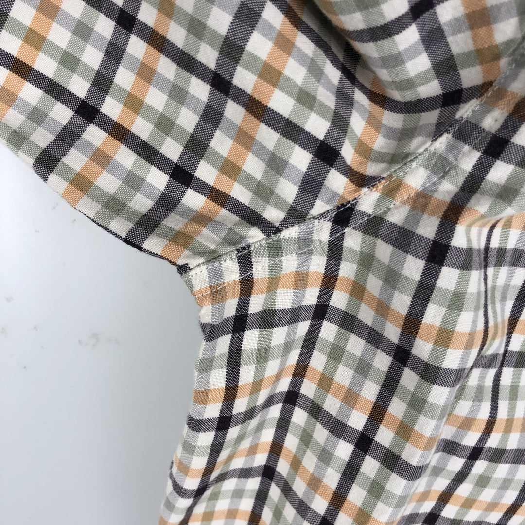 Carhartt RELAXED FIT Check Pattern Button-down Short Sleeve Work Shirt, Men's XL cotton white type Vintage Second Hand