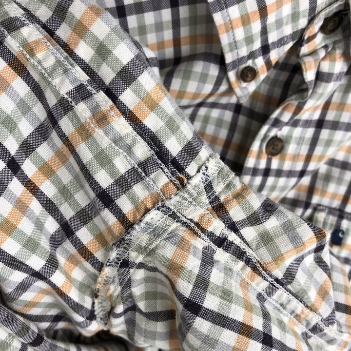 Carhartt RELAXED FIT Check Pattern Button-down Short Sleeve Work Shirt, Men's XL cotton white type Vintage Second Hand