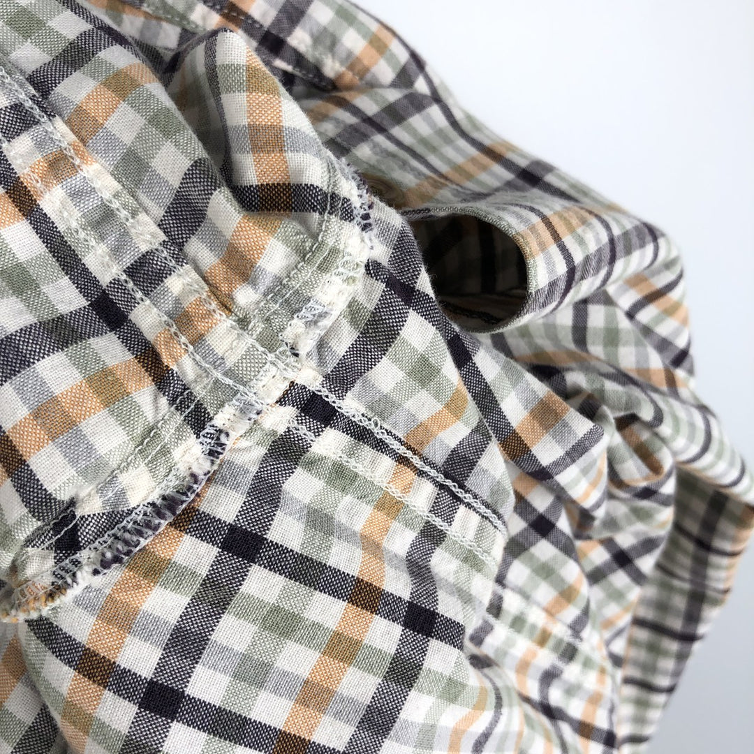 Carhartt RELAXED FIT Check Pattern Button-down Short Sleeve Work Shirt, Men's XL cotton white type Vintage Second Hand