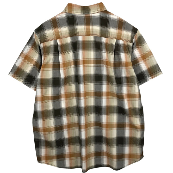 Carhartt RELAXED FIT Check Pattern Short Sleeve Work Shirt Men's XL cotton orange type Vintage Second Hand
