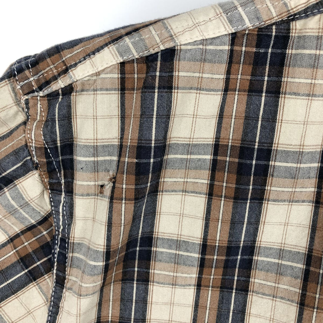 Carhartt RELAXED FIT Check Pattern Short Sleeve Work Shirt Men's XL cotton Beige type Vintage Second Hand