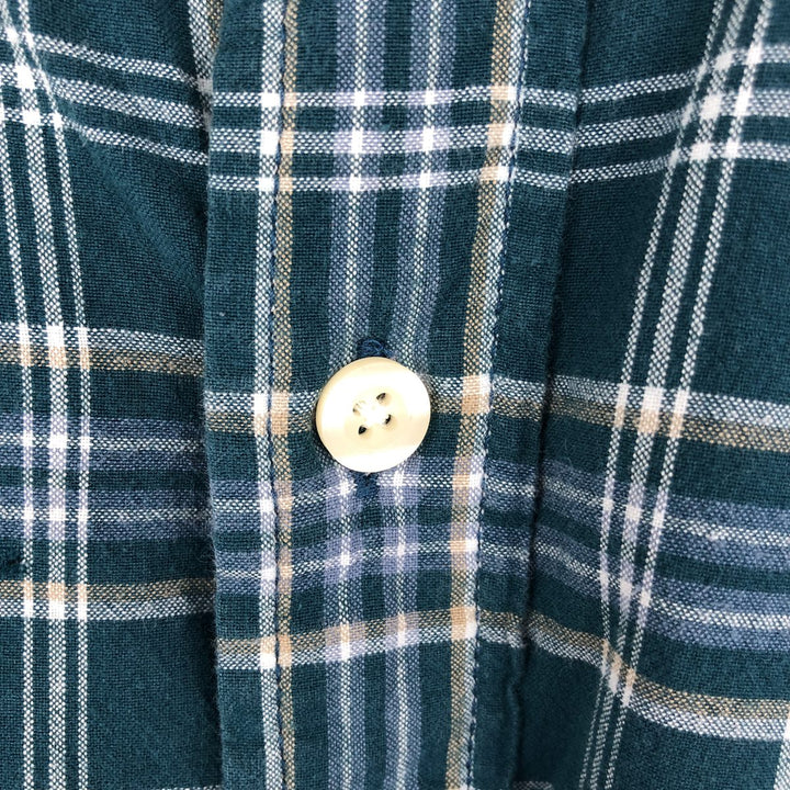 Carhartt Check Pattern Button-down Short Sleeve Work Shirt, Men's XL cotton green type Vintage Second Hand