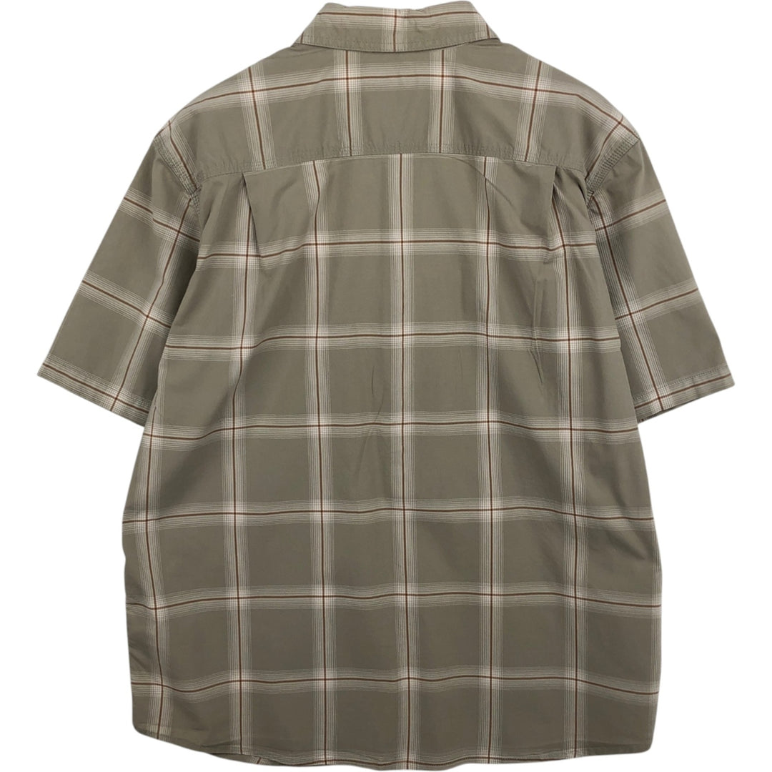 Carhartt RELAXED FIT Check Pattern Short Sleeve Work Shirt Men's XL cotton Beige type Vintage Second Hand