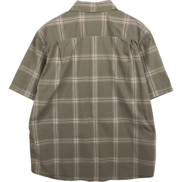 Carhartt RELAXED FIT Check Pattern Short Sleeve Work Shirt Men's XL cotton Beige type Vintage Second Hand