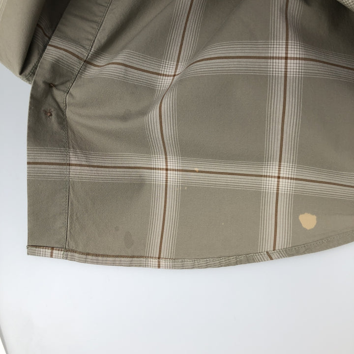 Carhartt RELAXED FIT Check Pattern Short Sleeve Work Shirt Men's XL cotton Beige type Vintage Second Hand