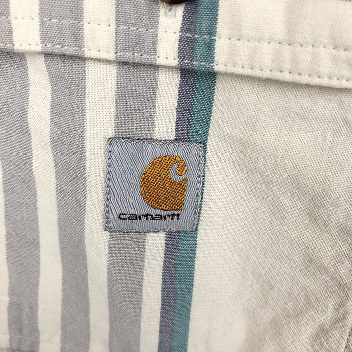 Carhartt Loose Fit Short-Sleeve Work Shirt, Men's Size XL (approx.) cotton Beige type Vintage Second Hand