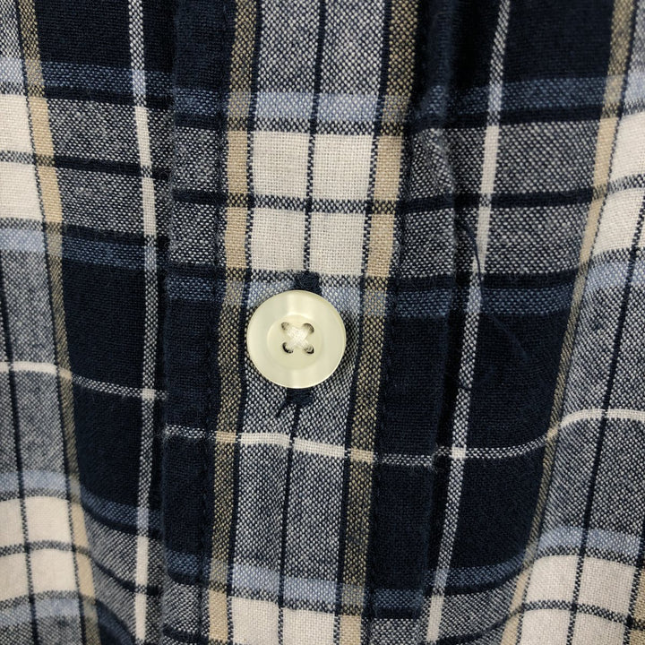 Carhartt Check Pattern Short Sleeve Work Shirt, Men's M cotton navy blue type Vintage Second Hand