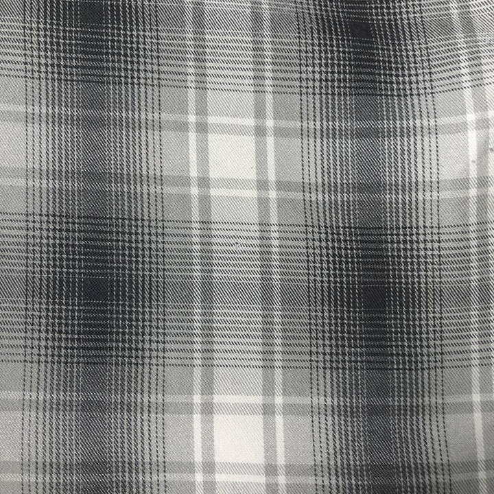 Harley-Davidson Ombre Check Hidden Button-Down Short-Sleeve Work Shirt, Men's Size XL (approx.) cotton gray type Vintage Second Hand