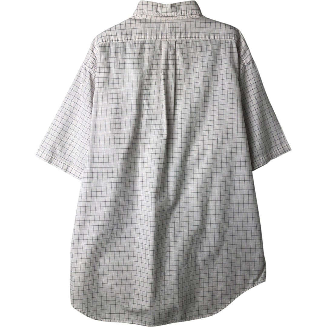 Ralph Lauren RALPH LAUREN GOLF TILDEN short sleeve button down check shirt men's size L cotton white type Vintage Second Hand