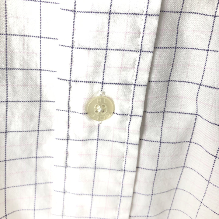 Ralph Lauren RALPH LAUREN GOLF TILDEN short sleeve button down check shirt men's size L cotton white type Vintage Second Hand