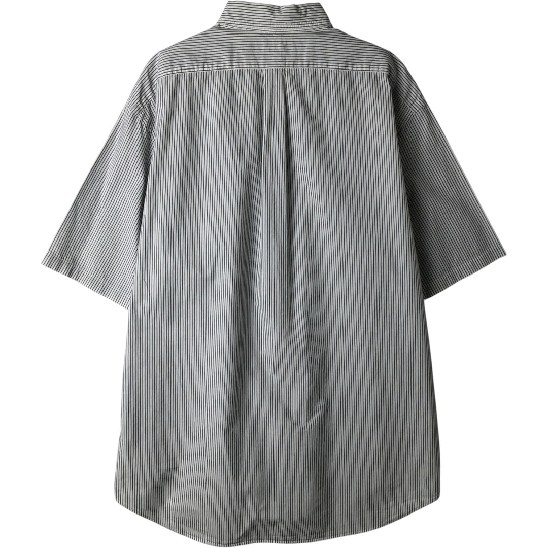 Ralph Lauren RALPH LAUREN GOLF TILDEN Short-Sleeve Button-Down Striped Shirt, Men's Size XL (approx.) cotton white type Vintage Second Hand