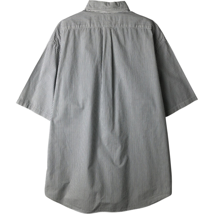 Ralph Lauren RALPH LAUREN GOLF TILDEN Short-Sleeve Button-Down Striped Shirt, Men's Size XL (approx.) cotton white type Vintage Second Hand