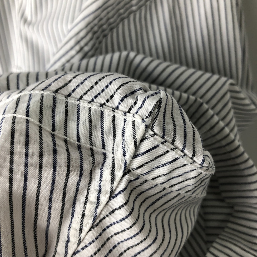 Ralph Lauren RALPH LAUREN GOLF TILDEN Short-Sleeve Button-Down Striped Shirt, Men's Size XL (approx.) cotton white type Vintage Second Hand