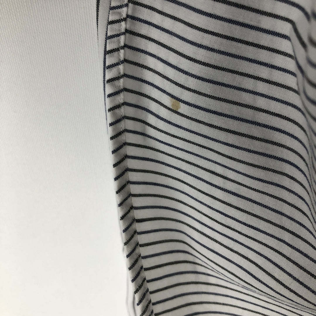 Ralph Lauren RALPH LAUREN GOLF TILDEN Short-Sleeve Button-Down Striped Shirt, Men's Size XL (approx.) cotton white type Vintage Second Hand