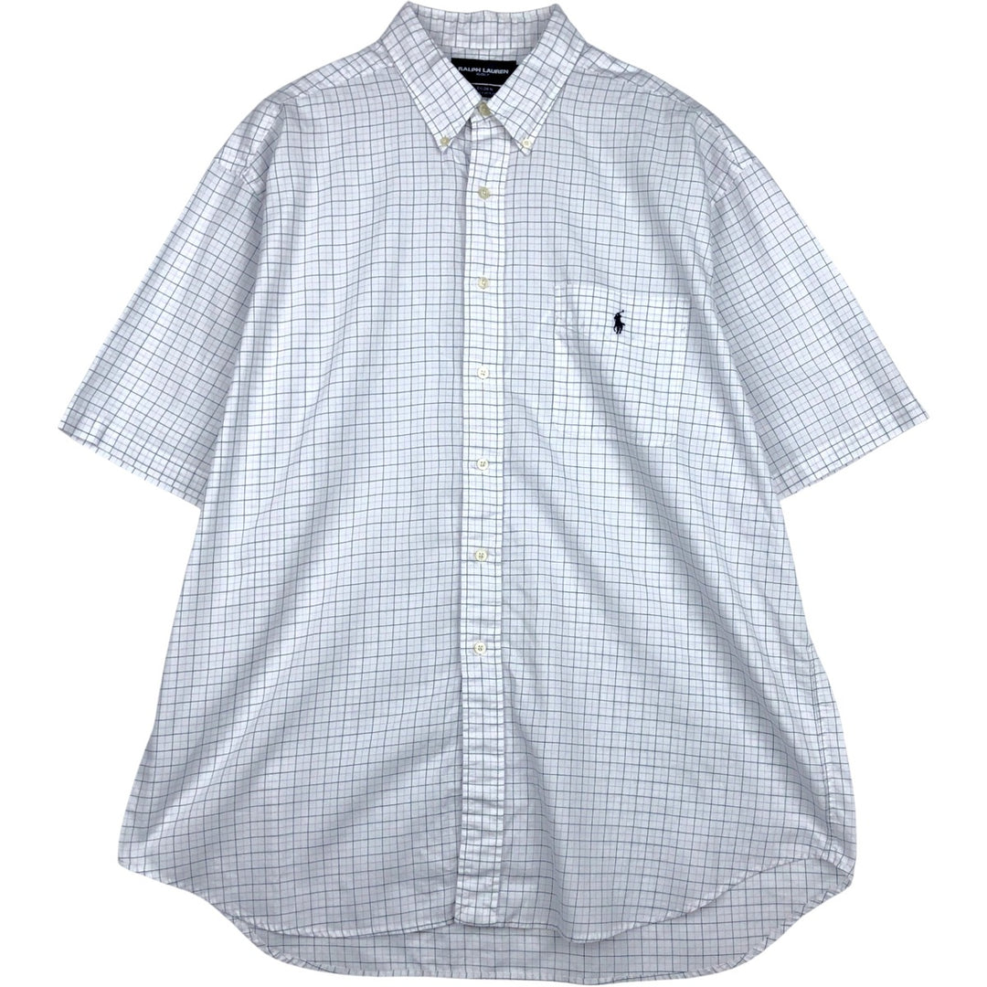 Ralph Lauren RALPH LAUREN GOLF TILDEN short sleeve button down check shirt men's XL equivalent cotton white type Vintage Second Hand