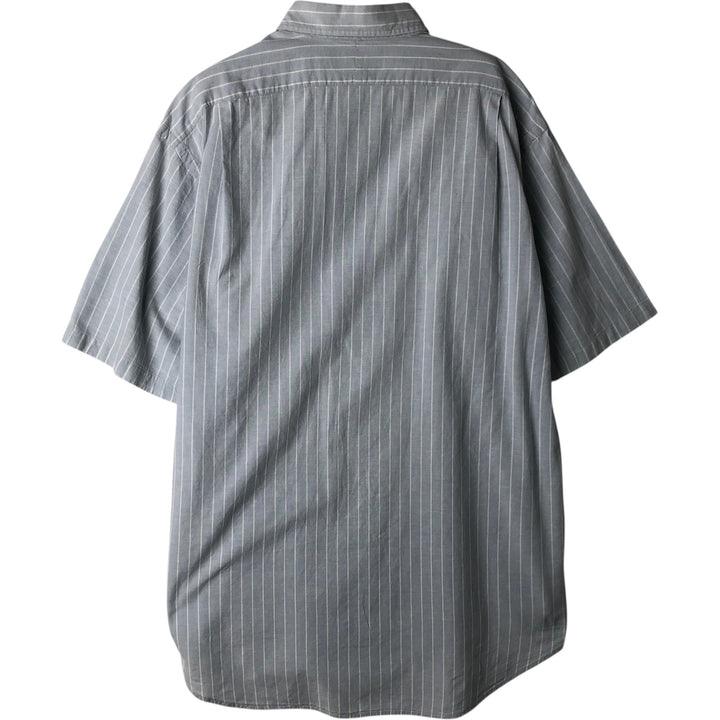 Ralph Lauren POLO by Ralph Lauren LOWELL SPORT Short-Sleeve Button-Down Striped Shirt, Men's Size L (approx.) cotton Blue type light blue Vintage Second Hand