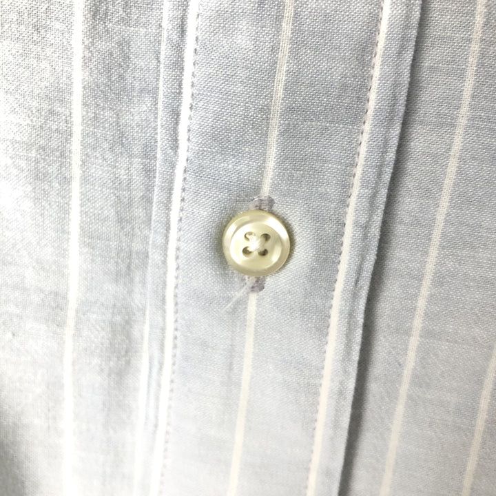 Ralph Lauren POLO by Ralph Lauren LOWELL SPORT Short-Sleeve Button-Down Striped Shirt, Men's Size L (approx.) cotton Blue type light blue Vintage Second Hand