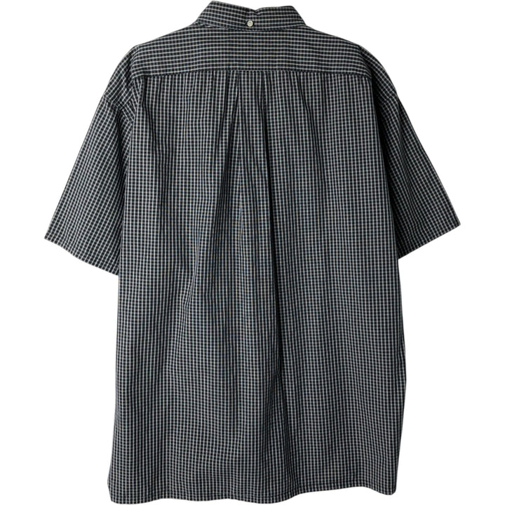 Ralph Lauren BLAKE short sleeve button down check shirt, men's size L cotton black type Vintage Second Hand