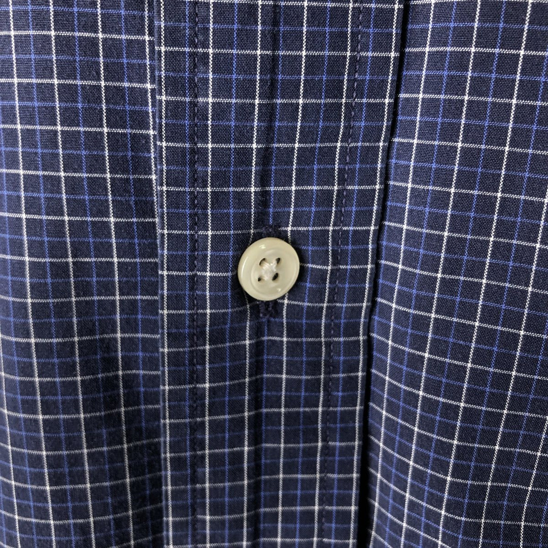 Ralph Lauren BLAKE short sleeve button down check shirt men's XL size cotton navy blue type Vintage Second Hand