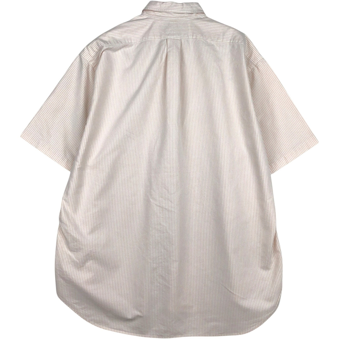 Ralph Lauren BLAKE Short-Sleeve Button-Down Striped Shirt, Men's Size XL (approx.) cotton orange type Vintage Second Hand