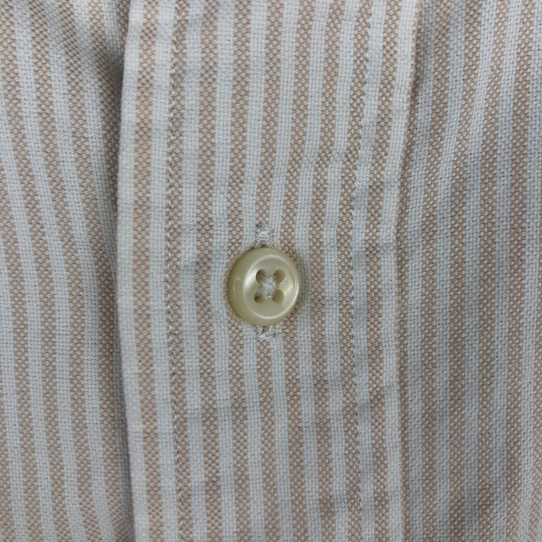 Ralph Lauren BLAKE Short-Sleeve Button-Down Striped Shirt, Men's Size XL (approx.) cotton orange type Vintage Second Hand