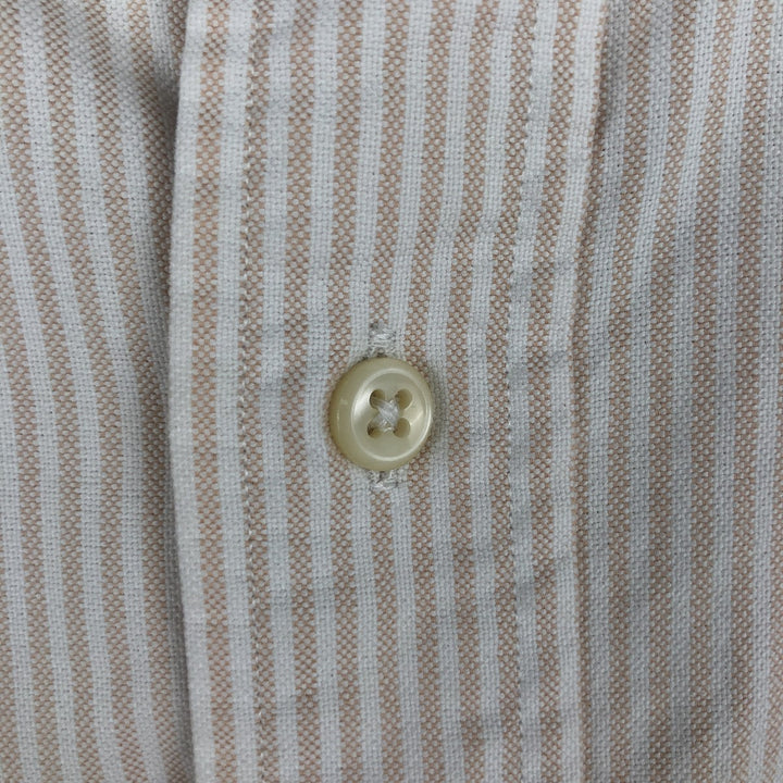 Ralph Lauren BLAKE Short-Sleeve Button-Down Striped Shirt, Men's Size XL (approx.) cotton orange type Vintage Second Hand