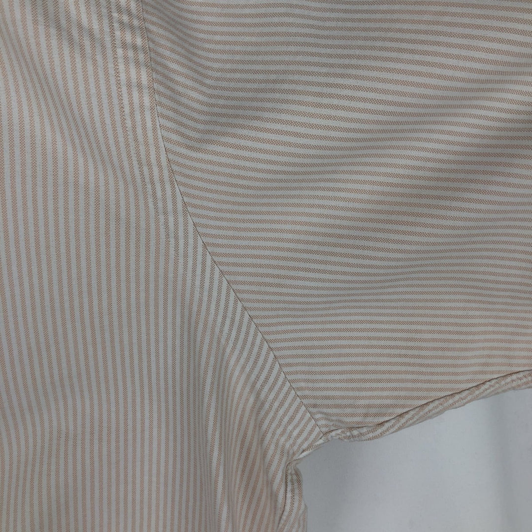Ralph Lauren BLAKE Short-Sleeve Button-Down Striped Shirt, Men's Size XL (approx.) cotton orange type Vintage Second Hand