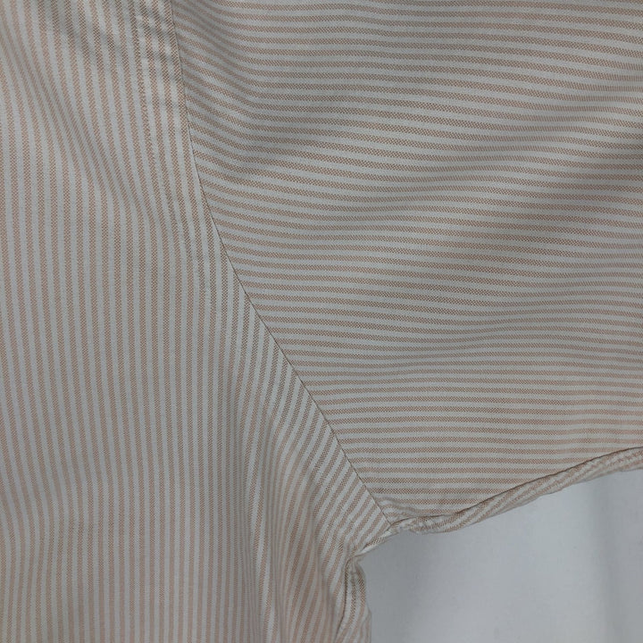 Ralph Lauren BLAKE Short-Sleeve Button-Down Striped Shirt, Men's Size XL (approx.) cotton orange type Vintage Second Hand