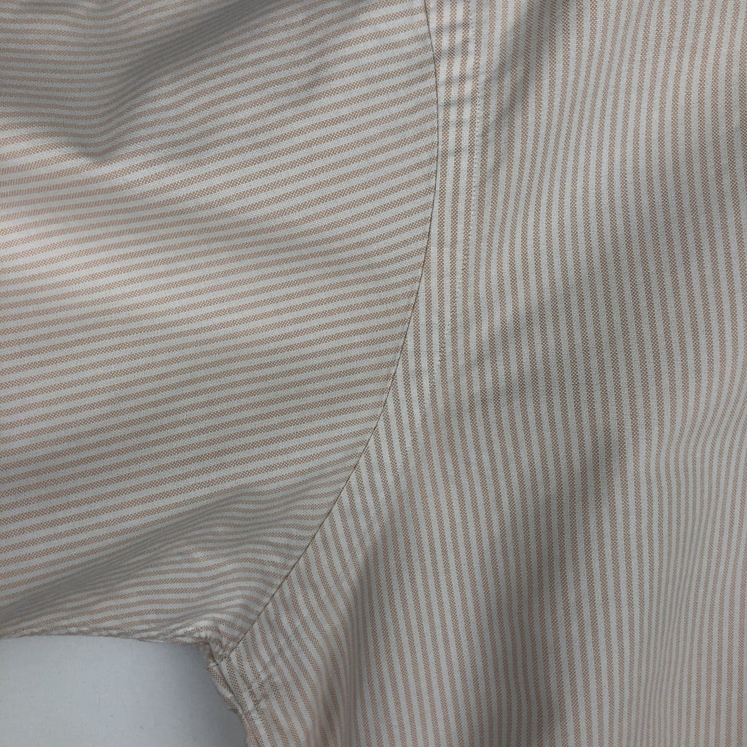 Ralph Lauren BLAKE Short-Sleeve Button-Down Striped Shirt, Men's Size XL (approx.) cotton orange type Vintage Second Hand