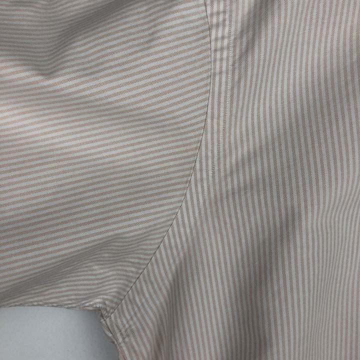 Ralph Lauren BLAKE Short-Sleeve Button-Down Striped Shirt, Men's Size XL (approx.) cotton orange type Vintage Second Hand