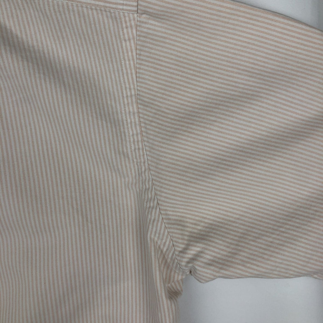 Ralph Lauren BLAKE Short-Sleeve Button-Down Striped Shirt, Men's Size XL (approx.) cotton orange type Vintage Second Hand