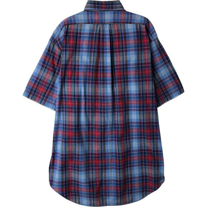 Ralph Lauren BLAKE short sleeve button down check shirt, men's size M cotton blue type Vintage Second Hand