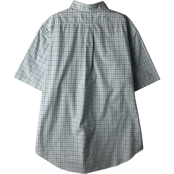 Ralph Lauren Classic Fit Short Sleeve Button Down Check Shirt Men's XL cotton white type Vintage Second Hand