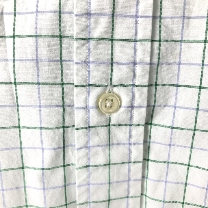 Ralph Lauren Classic Fit Short Sleeve Button Down Check Shirt Men's XL cotton white type Vintage Second Hand