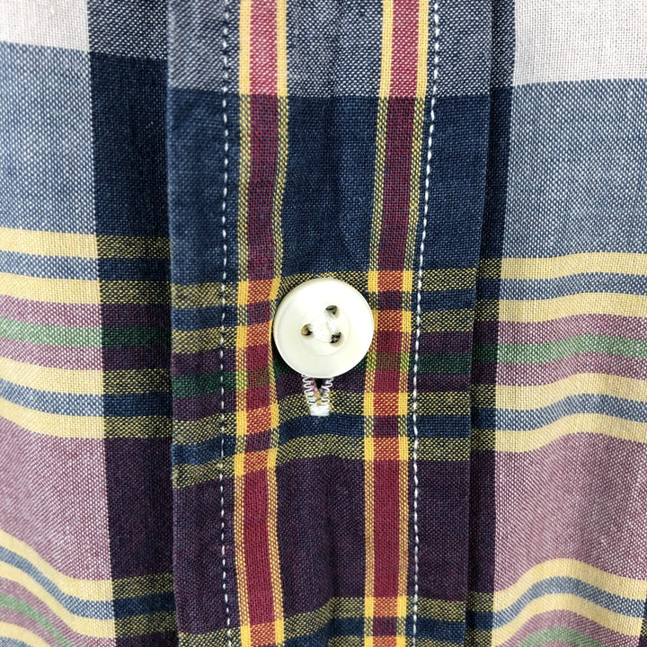 Ralph Lauren CLASSIC FIT Check Pattern Short-Sleeve Button-Down Check Shirt, Men's Size XXL (approx.) cotton red type Vintage Second Hand