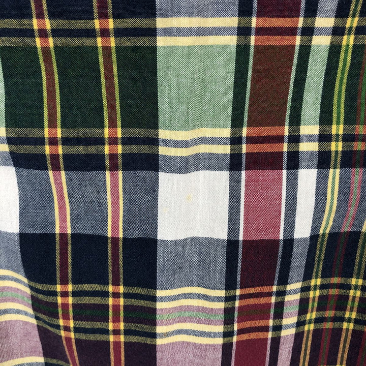 Ralph Lauren CLASSIC FIT Check Pattern Short-Sleeve Button-Down Check Shirt, Men's Size XXL (approx.) cotton red type Vintage Second Hand