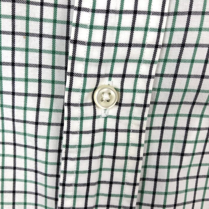 Ralph Lauren CLASSIC FIT Check Pattern Short-Sleeve Button-Down Check Shirt, Men's Size M (approx.) cotton green type Vintage Second Hand