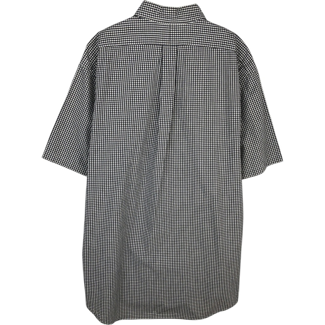 Ralph Lauren BLAKE Gingham Check Short Sleeve Button Down Check Shirt Men's Size L cotton black type Vintage Second Hand